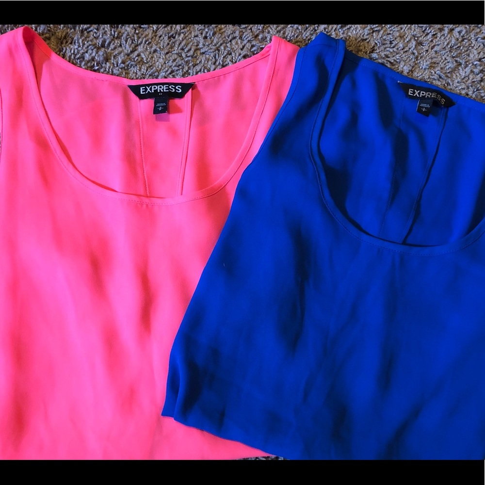Two Express Sleeveless Blouses, Size Small